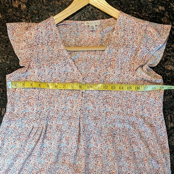 Lila Rose ruffle sleeve blouse Sz M - Picture 3 of 5